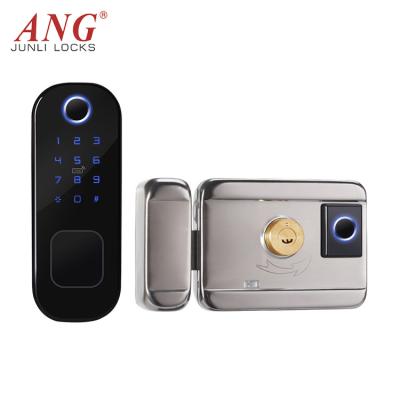 China High Grade Durable High Household Security Double Fingerprint Open Security Electronic Passcode Keyless Smart Door Lock for sale