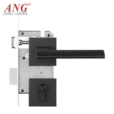 China Durable Good Security High Grade Zinc Alloy Material Interior Pull Handle Black Door for sale