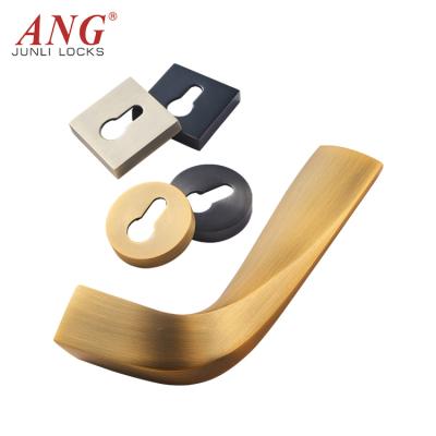 China Durable High Security Modern Style Multicolor Zinc Alloy Door Handle Lever For Interior Door for sale