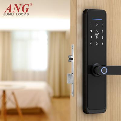 China New design home wifi tuya TT APP durable high digital high security fingerprint anti-theft security smart door lock for sale