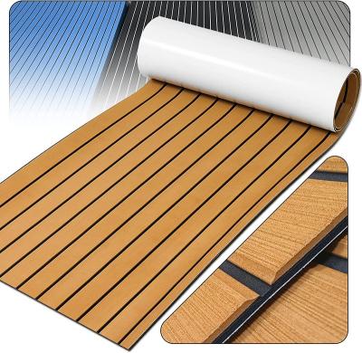 China Best Ocean UV Resistant Customized EVA Foam Boat Flooring Faux Teak Sheet Marine Flooring Yacht Decking Mat for sale