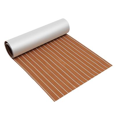 China Best EVA Foam Faux Teak Sheet Ocean Teak Decking Synthetic Foam Boat Flooring UV Resistant Outdoor Yacht Boat Flooring for sale