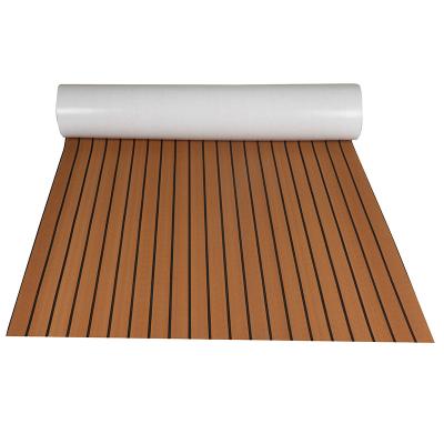 China Custom Eva Foam Faux Teak Sheet Marine Boat Flooring Synthetic Decking Material Soft Eva Foam Sheet UV Resistant For Marine Decking for sale