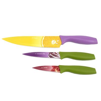 China Durable Kitchen Fruit Knife Super Sharp Knife Durable Colorful Set for sale