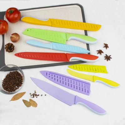 China Kitchen Tools High Quality Sustainable Stick 12pcs Chef's Kitchen Utensil Stainless Steel Multi Coating Knife Set Non for sale