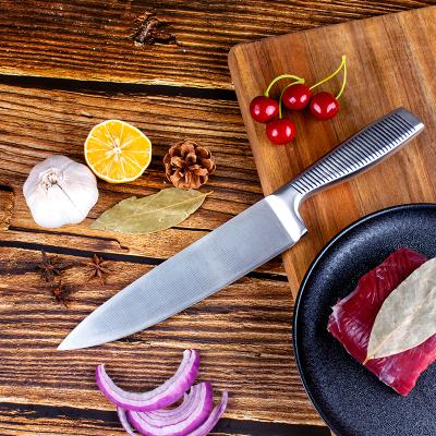 China Wholesale Viable 2 PCS Kitchen Cooking Meat Cutter Chef Knife S/S 410 Handle Stainless Steel Kitchen Knife Set for sale