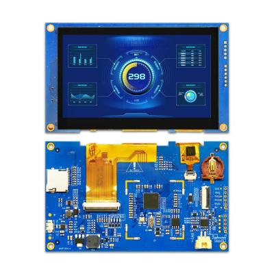 China 250 Cd/M2 Single Touch Display 480x272 Touch Screen Modules 4,3 inch Driver IC T5L0 Te koop