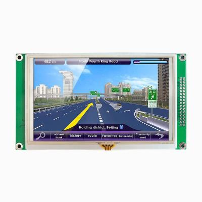 China 5 inch resistief aanraakscherm 250 cd/m2 Auto Dashboard Touch Screen 800x480 Met PCBA Board Te koop