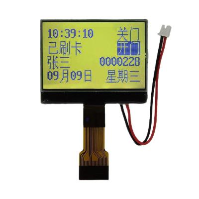 Cina 2.4 pollici Display LCD 350 Cd/M2 20 pin LCD Screen 128X64 STN/Modo giallo-verde in vendita