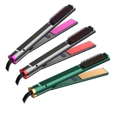 China Others Multifunctional Straightener Coil And Negative Ion Splint Straight Hair Comb Hair Straightener Dual Use Brush for sale