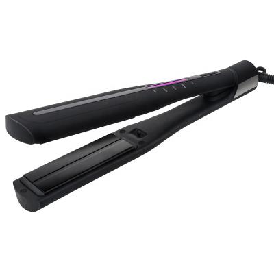 China Highest Standard Private Label Flat Iron Tourmaline Ceramic Coated Hair Straightener 2 in 1 Loop and Straight Power Cord for Home Use Machine for sale