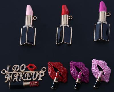 China Hot Sale Lipstick DIY Shoe Buckle Shoes Charms Metal Decoration Shoes Accessories for sale