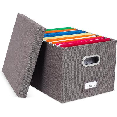 China High Quality Foldable Nonwoven Home Decorative Storage Cube Trash Bin Storage Box For Home Organizer For File Storage for sale