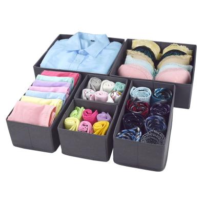 China Sustainable DIY Mutifuctional Clothing Drawer Organizers Bins Clothes Storage Box for sale