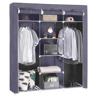 China 150x45x175cm(Size)Adjustable Wardrobe Closet Portable Folding Wardrobe Portable Folding Wardrobe With Non-woven Dust Cover for sale