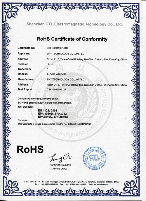 RoHS - Shenzhen ENY Technology Co., Ltd.