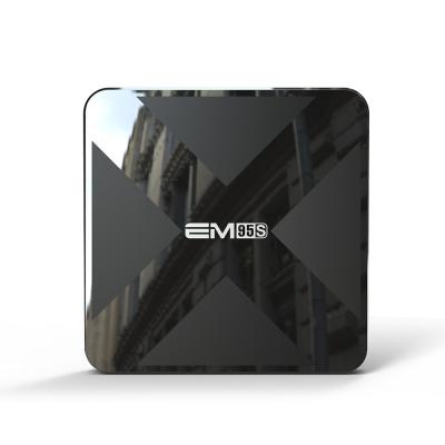 China Amlogic S905X3 Quad Core 4GB 32GB Dual WIFI TV Box EM95S Android 9.0 TV Box OTA Upgrading for sale