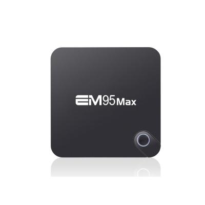 China Custom Dual Band 8K EM95 MAX Plus Quad Core Amlogic S905X3 Cortex-A55 4K Android 9.0 TV OEM Android 9.0 4G 64G WiFi MIMO TV Box for sale