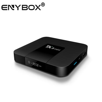 China Digital Display Smart TV BOX TX3 RAM 2gb 16gb ROM WIFI 2.4G/5G Quad Core 4K Mini Streaming Android 9.0 TV Box for sale