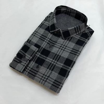 China Anti-pilling Custom Design Shirts 100% Cotton Flannel Plaid Full Sleeves Service Men for sale