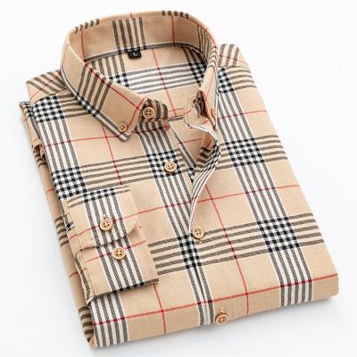 China 2021 New Fashion Men's Cotton Business Casual Long Sleeve Woven Shirt for sale