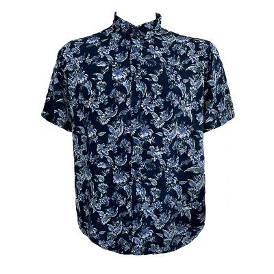 China Anti-pilling 2021 spring and summer shirt men's 100% viscosa short-sleeve shirt for sale