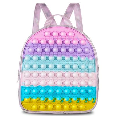 China Large Silicone Pop Backpack Bag Noise Purse For Girls Busty Person Backpack Bag Bustle Toys Bustle Purse Noise Shoulder Bag For Kids Birthday Party for sale