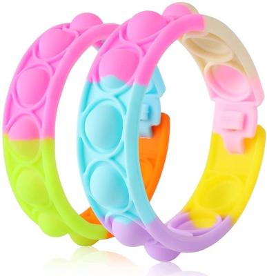 China Relieve 2021 New Stress Spot Bubble Toys To Eliminate Stress Wristband Toy Noise Push Bubble Nervous Person Toys for sale