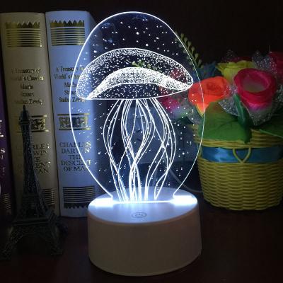 China Modern 3D Illusion Acrylic Decorative Base LED Kids Room Night Light for sale