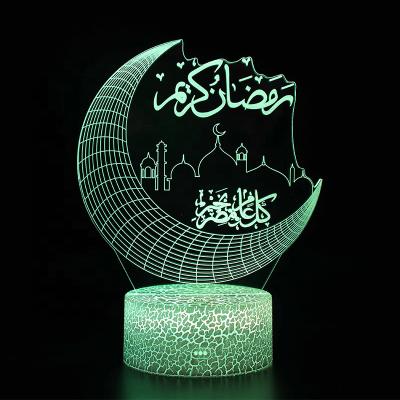 China 2021 Modern Fashion 3D LED Ramadan Lamp Decoration Touch Lamp As Home Decor To Light Up The Room for sale