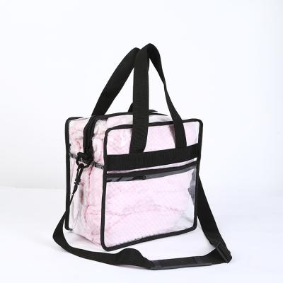 China Fashion Style Clear PVC Shopping Tote Bag Compliant With Stadium Safety Approved for sale