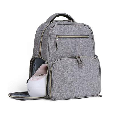 China Breast Pump Backpack Diaper Bag Multifunctional Mummy Outdoor Working Backpack With Insulation Pocket for sale