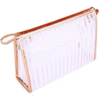 China Clear Cosmetic Pouch Storage Pouch Fashion PVC Makeup Bag Portable Clutch Bag for sale