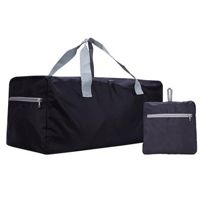 China Travel Bag Nylon Foldable Luggage Storage Bag Sports Gym Water Resistant Nylon Duffel Bag for sale