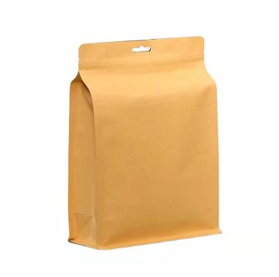 China Custom Recyclable Wholesale Biodegradable Zip Lock Kraft Paper Bag Food Packaging Pouch for sale