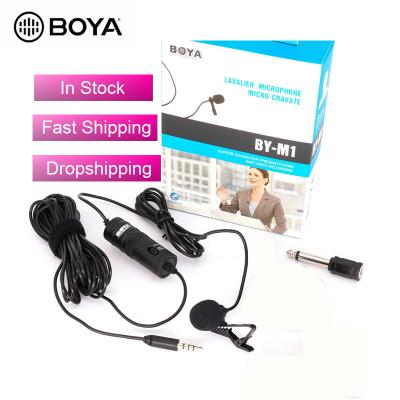 China Detachable Interview Lavalier Microphone Boya M1 Lavalier Microphone Lapel Microphone, Omnidirectional Condenser MIC, TRRS 3.5mm Electret Jack for sale