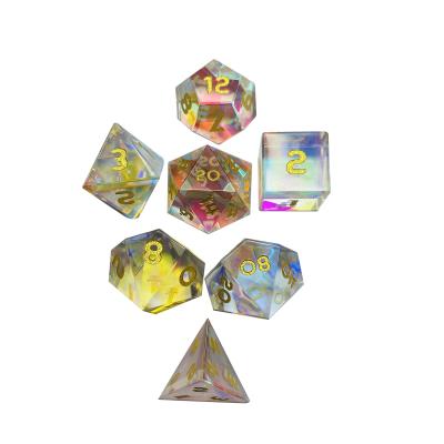 China DND RPG 7pcs Modern Glass Dies of Dungeons and Dragons by Board Game Glass Dies Set for sale