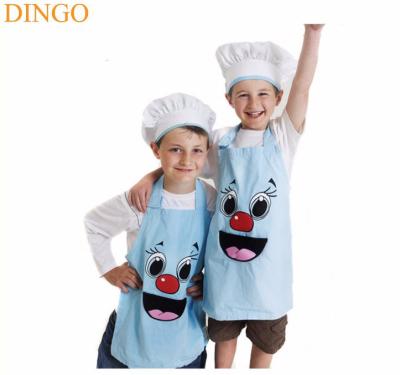 China Promotional Cotton Kids Chef Hat And Apron With Logo /Children Chef Hat And Apron /Customized Kids Chef Hat And Apron for sale