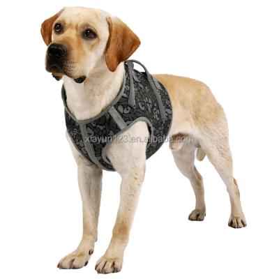 China OEM/ODM Stocked Dog Vest Outside Suspender Strap Rush Dog Assisted Walking Adjustable Reflective Explosion Proof Harness for sale