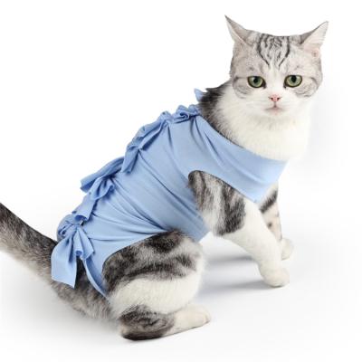 China OEM/ODM Pet Strap Weaning Sterilization Postoperative Stocked Costume Ropa Para Mascotas Baju Kucing Ropa Gatos Roupas Anti-lick Cat Clothes for sale