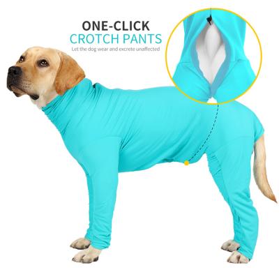 China OEM/ODM Roupas Anti-Hair Quadruped Elastic Breathable Loss Dog Design Stocked Postoperative Pet Pajamas Protective Suit Recovery Clothes for sale