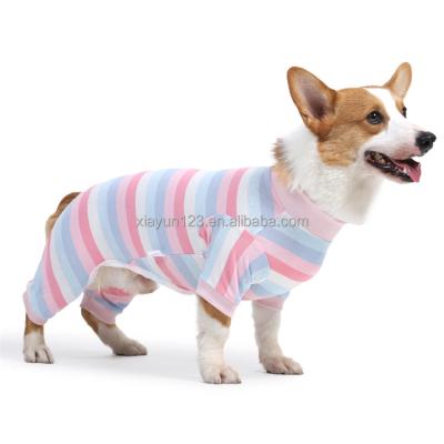 China OEM/ODM Pet Anti Hair Dogs Pajamas Stocked Breasted Clothes Comfortable Postoperative Sleep Wear Weaning Suit Small Loss Recovery Roupas for sale