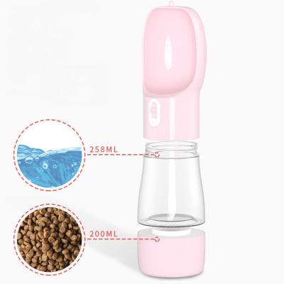 China Wholesale Viable Portable Pet Cat Dog Water Bottle Food Grade Custom Logo Plastic Travel Drink Feeder From OEM/ODM Factory Manufacturer for sale