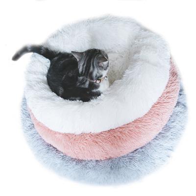 China OEM/ODM Ultra Soft Washable Faux Fur Cushion Cat Bed Pet BedsWashable Plush Stuffed Around Sofa Luxury Dog Bed Eco Friendly for sale