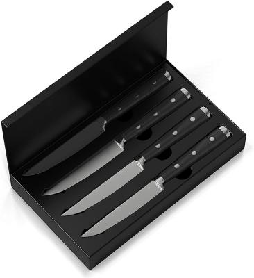 China Cutluxe Disposable Steak Knives - Single Edge Steak Knife Set of 4 - Forged High Carbon German Steel - Large High End Ergonomic Handle Steak for sale