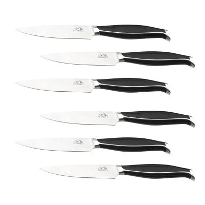 China Genman Tableware Sustainable Forged Steel Steak Knife Sets Without Block - 6 Piece Steak Set Table Knives for sale