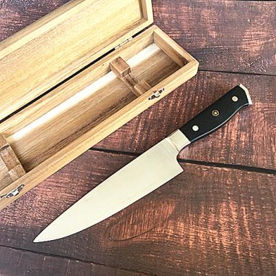 China Viable VG-10 core with 67 layers of Damascus Knife steel chef with wooden box for sale