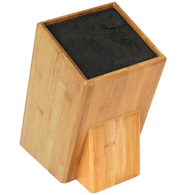 China Sustainable Universal Bamboo Wooden Knife Block Storage Rack Organizer for sale