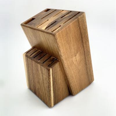 China 15 Slot Disposable Wooden Knife Block Knife Holder 	Wooden Knife Holder for sale