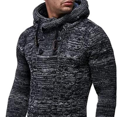 China 2021 Anti-wrinkle Custom Knit Amazon OEM Hot Selling Men's Long Sleeve Knitted Sweater Thick New Design Men's Sweater for sale